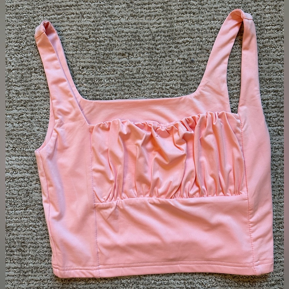 Sleeveless Ruched Crop Top